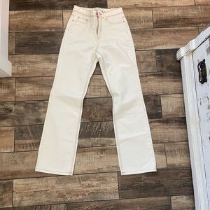 white zara jeans size 2